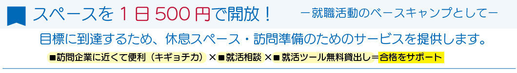 スペースを1日500円で開放。