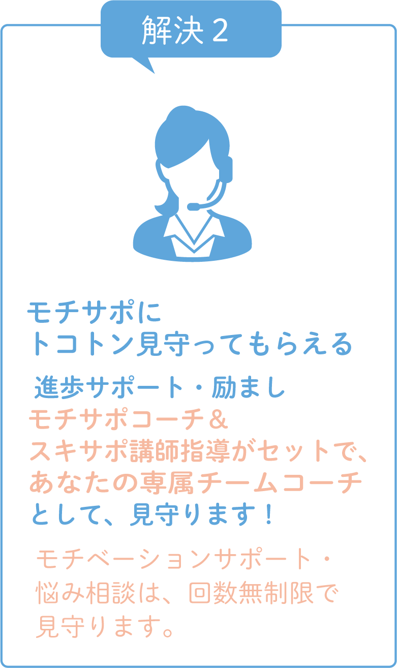 とことんサポートします。見守ってもらえる。